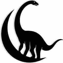 long-necked dinosaur (Brachiosaurus) forming a circle with its neck and tail 1 - 2D/3D Wall Art STL+SVG For CNC Router, Plasma, Waterjet, Laser & 3D Printer