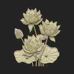 Lotus Asian Indian religion detail soft vintage