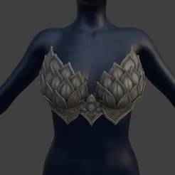 🌸 Lotus Bra Armor – Fantasy Cosplay Breastplate