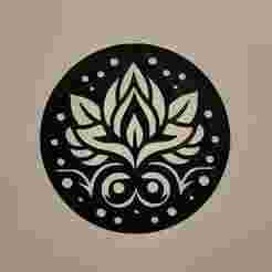 lotus flower silhouette wall art