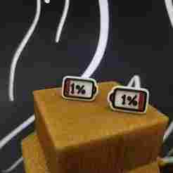 Low Battery Earrings