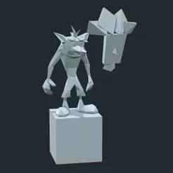 Low Poly Crash Bandicoot STL - Classic Pose | 3D Printable Video Game Figure | Retro PS1 Fan Art