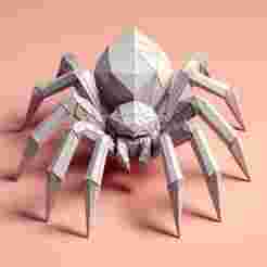 Low Poly Geometric Spider