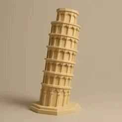 Low Poly Leaning Tower of Pisa 3D Model for Printing