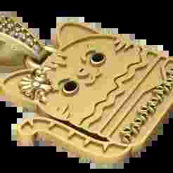 Lucky Cat Amulet Pendant 3D Printable Model