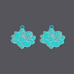 Magnolia Flower - Earing & Pendant v1 (2 versions)