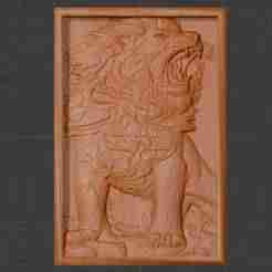 Majestic Lion Relief 3D Model for CNC and 3D Printing