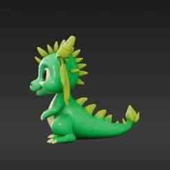 Majestic Playful Dragon Keychain STL - Cute Chibi Flying Charm for 3D Printing
