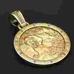 Majestic Tiger Medallion Pendant