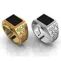 man gold silver jewelry ring