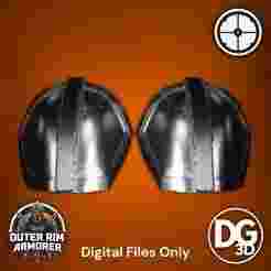 Mandalorian Nomad Shoulder Armor STL from SWTOR - Digital STL File Only