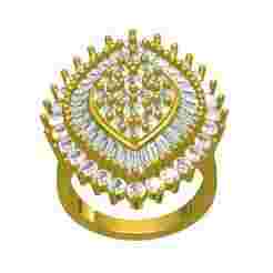 Marquise Shape Baguette and Round Halo Womens Ring