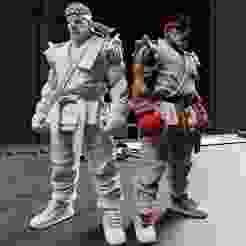 Martial Arts Fighter 3D Printable Model  285mm Tall  STL Statue for Painting