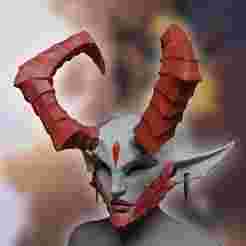 Marvel Rivals Magik Darkchylde Cosplay Horns and Full mask