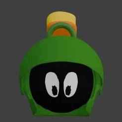 Marvin the Martian Head Keychain - Looney Tunes Space Invader - Looney Tunes - Ready to Print