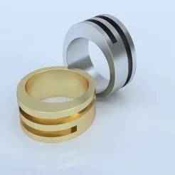 Massive men's ring with cuts   |  r20