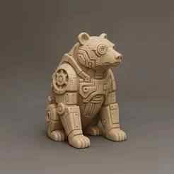 Mechanical Bear Sculpture