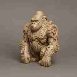 Mechanical Gorilla Sculpture