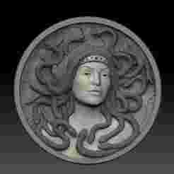 Medusa Relief – Detailed 3D Model for CNC and 3D Printing