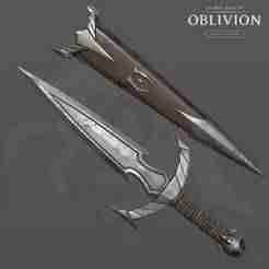 Mehrunes Razor from The Elder Scrolls IV: Oblivion Remastered 3d model for cosplay stl