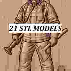 Men at Work Collection – 21 STL Models Pack