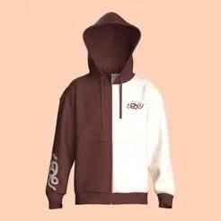 Men Two Tone Zip Up Hoodie   | Marvelous / Clo3d / obj / fbx