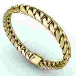 Mens Cuban Link Bracelet - Miami Lock Hip Hop Jewelry - N201