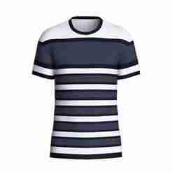 Mens White Stripe T-Shirt  | Marvelous / Clo3d / obj / fbx
