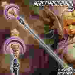 Mercy Magical Girl Cosplay Caduceus Staff Overwatch 2