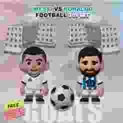 Messi VS Ronaldo - Football - Soccer Toy Set - Knitted - Crochet
