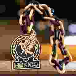 MEXICAN NATIONAL SOCCER TEAM BLACK GOLD CHAIN