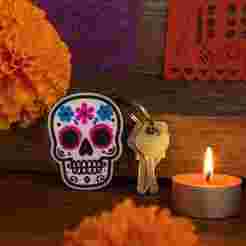 Mexican skull keychain