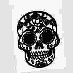 Mexico-style stencil skull