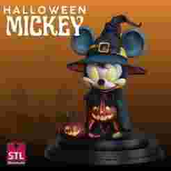 Mickey Halloween STL – Spooky Cartoon Sculpture