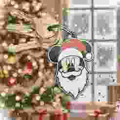 Mickey-style Santa look keychain