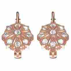 Milgrain Set Flower Earring