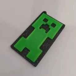 Minecraft Creeper Keychain — Two-Color Version