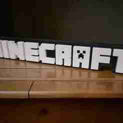 Minecraft Letter Logo with LED Strip Channel