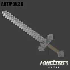 Minecraft Movie Sword for 3D print