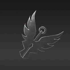 Minimalist Geometric Bird Emblem Bag Charm for 3D Printing | Stylish Everyday K-Pop Accessory