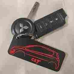 Mitsubishi Colt CZT silhouette keychain