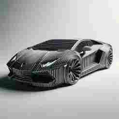 Modern Car Showpiece 3D Print – Stylish Decorative Model