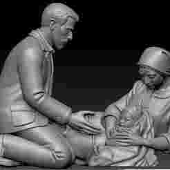 Modern Nativity Scene – Holy Family 3D Printable Sculpture
