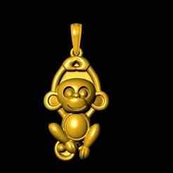 Monkey pendant charm