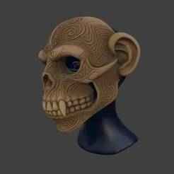 Monkey Skull Head Mask