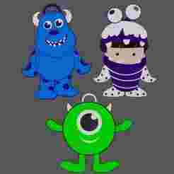 MONSTER INC BABY KEYCHAINS
