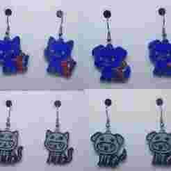 Monster Mix Vampire and Skeleton Earrings & Keychains – Halloween Pet Outfits (No AMS Needed)