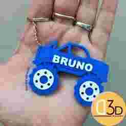 Monster truck - key ring
