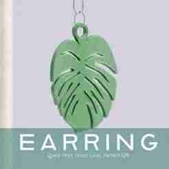 monstera earring. stylish jewelry