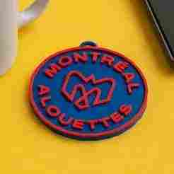 Montreal Alouettes keychain badge color printable and renderable